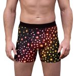 Galactic Gourmet Men's Boxer Briefs 🚀 The Tasteful Space Odyssey! 🍔