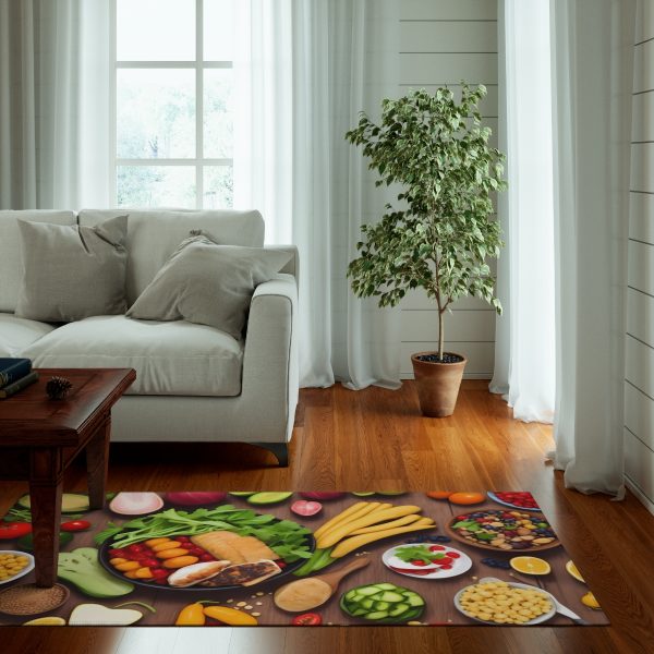 A Foodie's Delish-Disco Area Rug 🌮 Your Floor's Flavorful Fiesta! 🕺
