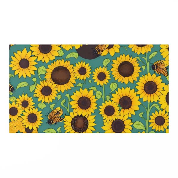 Sunflower & Bees Area Rug: Step into Nature's Whimsical Dance! 🌻🐝