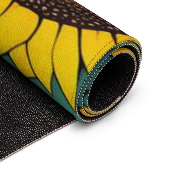Sunflower & Bees Area Rug: Step into Nature's Whimsical Dance! 🌻🐝