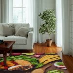 A Foodie's Delish-Disco Area Rug 🌮 Your Floor's Flavorful Fiesta! 🕺