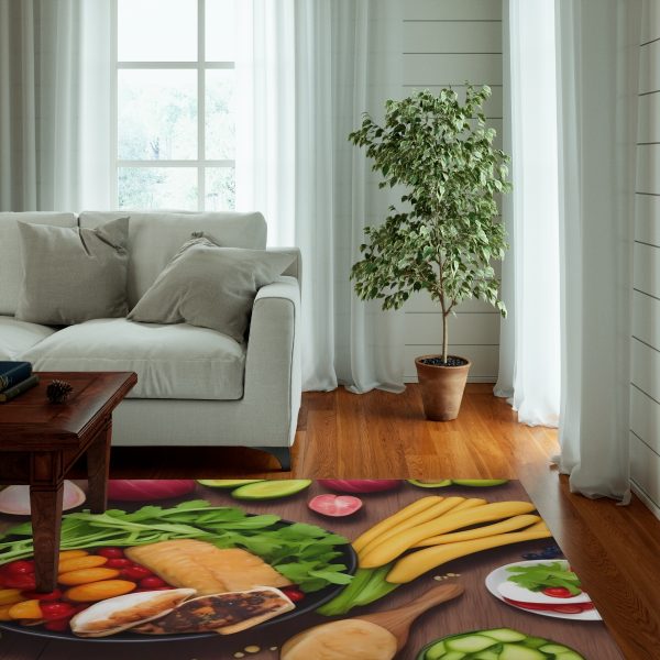 A Foodie's Delish-Disco Area Rug 🌮 Your Floor's Flavorful Fiesta! 🕺