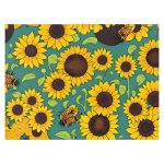 Sunflower & Bees Area Rug: Step into Nature's Whimsical Dance! 🌻🐝