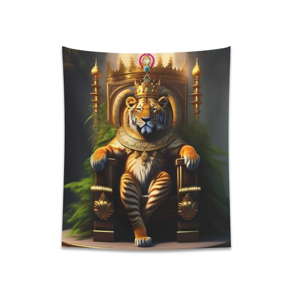 Royal Tiger's Reign 🐯 Nature Inspired Wall Tapestry