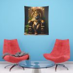 Royal Tiger's Reign 🐯 Nature Inspired Wall Tapestry