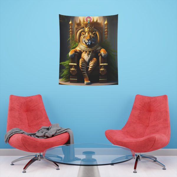 Royal Tiger's Reign 🐯 Nature Inspired Wall Tapestry