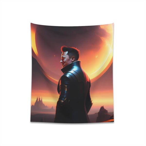 Musk at Dusk on Mars 🌌 MarsLife™ Fantasy Tapestry