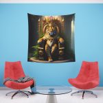 Royal Tiger's Reign 🐯 Nature Inspired Wall Tapestry