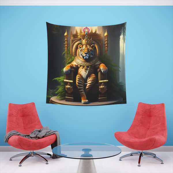 Royal Tiger's Reign 🐯 Nature Inspired Wall Tapestry
