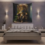 Royal Tiger's Reign 🐯 Nature Inspired Wall Tapestry