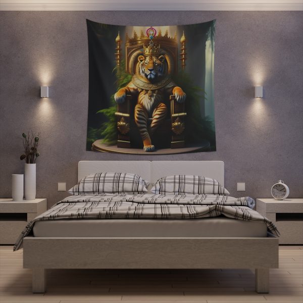 Royal Tiger's Reign 🐯 Nature Inspired Wall Tapestry