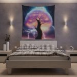 Electrified Tree of Life - Radiant Night Tapestries