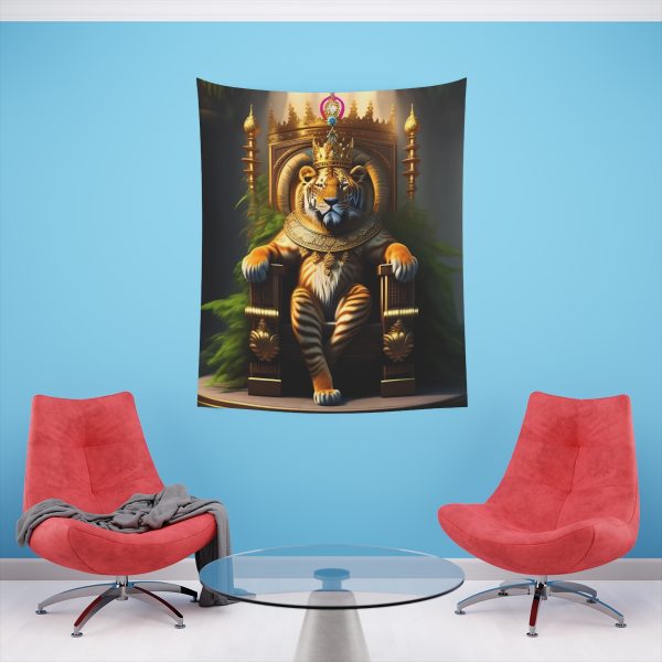 Royal Tiger's Reign 🐯 Nature Inspired Wall Tapestry