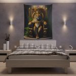 Royal Tiger's Reign 🐯 Nature Inspired Wall Tapestry