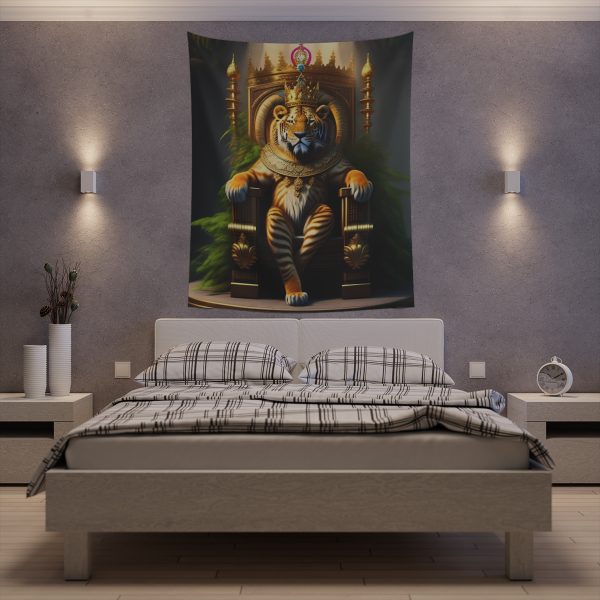 Royal Tiger's Reign 🐯 Nature Inspired Wall Tapestry