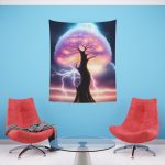 Electrified Tree of Life - Radiant Night Tapestries