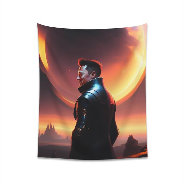 Musk at Dusk on Mars 🌌 MarsLife™ Fantasy Tapestry