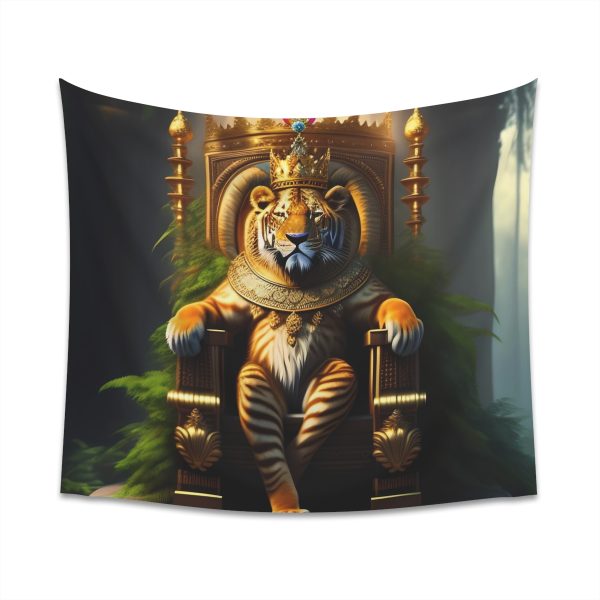 Royal Tiger's Reign 🐯 Nature Inspired Wall Tapestry