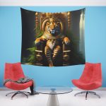 Royal Tiger's Reign 🐯 Nature Inspired Wall Tapestry