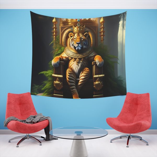 Royal Tiger's Reign 🐯 Nature Inspired Wall Tapestry