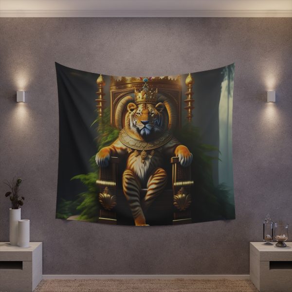 Royal Tiger's Reign 🐯 Nature Inspired Wall Tapestry
