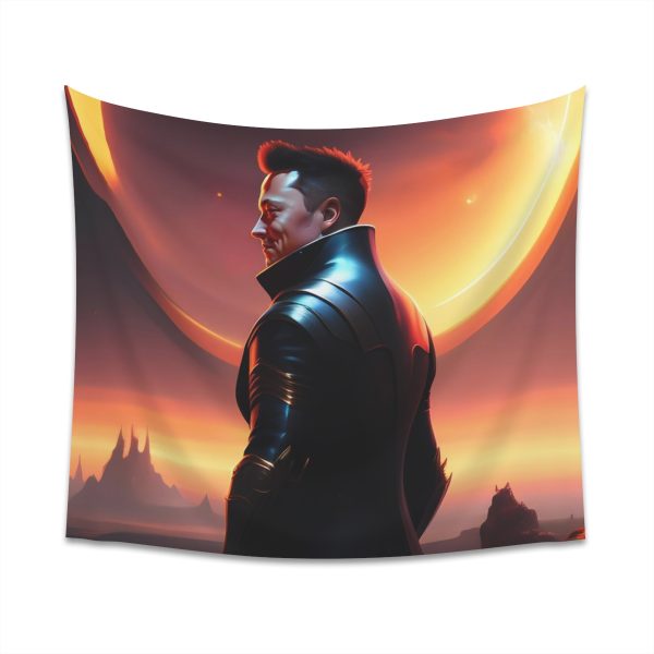 Musk at Dusk on Mars 🌌 MarsLife™ Fantasy Tapestry
