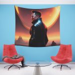 Musk at Dusk on Mars 🌌 MarsLife™ Fantasy Tapestry