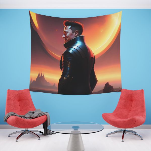 Musk at Dusk on Mars 🌌 MarsLife™ Fantasy Tapestry