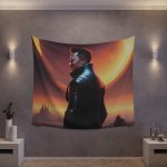 Musk at Dusk on Mars 🌌 MarsLife™ Fantasy Tapestry