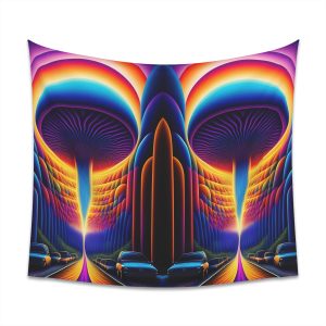 Spectral Splendor - Psychedelic Beach Tapestry 🎨