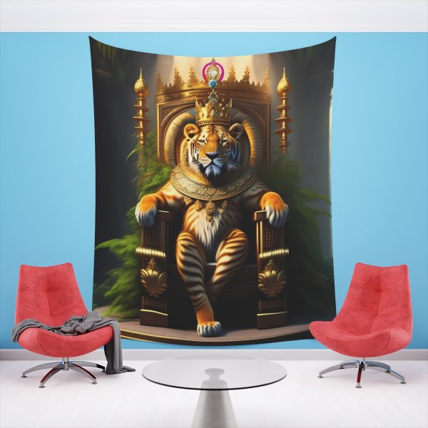 Royal Tiger's Reign 🐯 Nature Inspired Wall Tapestry