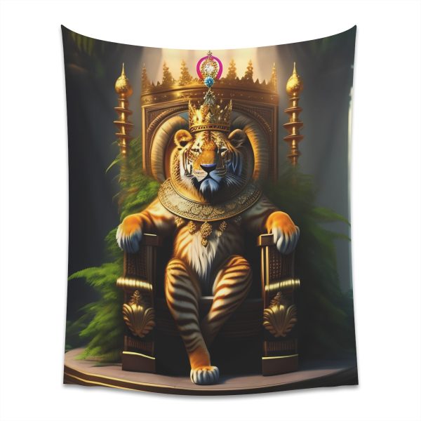 Royal Tiger's Reign 🐯 Nature Inspired Wall Tapestry