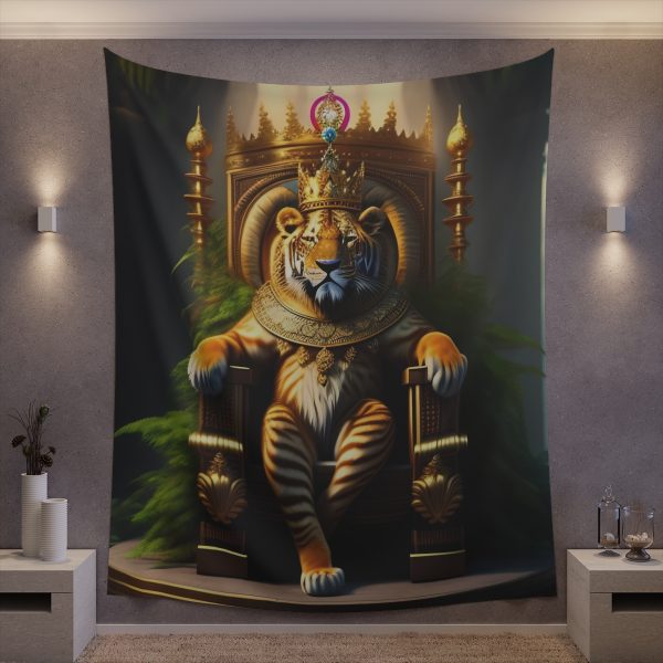 Royal Tiger's Reign 🐯 Nature Inspired Wall Tapestry