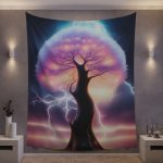Electrified Tree of Life - Radiant Night Tapestries