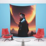 Musk at Dusk on Mars 🌌 MarsLife™ Fantasy Tapestry