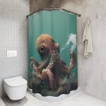 Deep Sea Dream 🐠 Colorful Bathroom Shower Curtain 🐳
