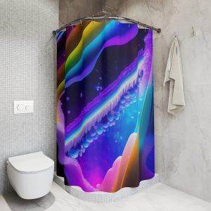 Artsy Aura 🎉 Graphic Print Shower Curtain