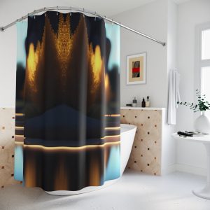 Oasis Mirage 🚿 Stylish Waterproof Shower Curtain 🌵