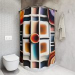 Art Deco Drama 🎨 Graphic Print Shower Curtain