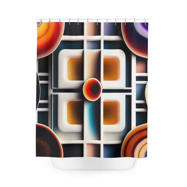 Art Deco Drama 🎨 Graphic Print Shower Curtain