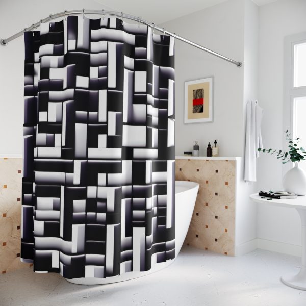 Pixel Perfect 🕹️ Designer Shower Curtain
