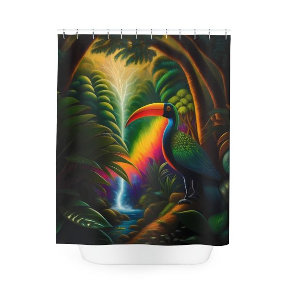 Jungle Journey 🌿 Luxe Shower Curtain 🎉 Shower with the roar of the wild