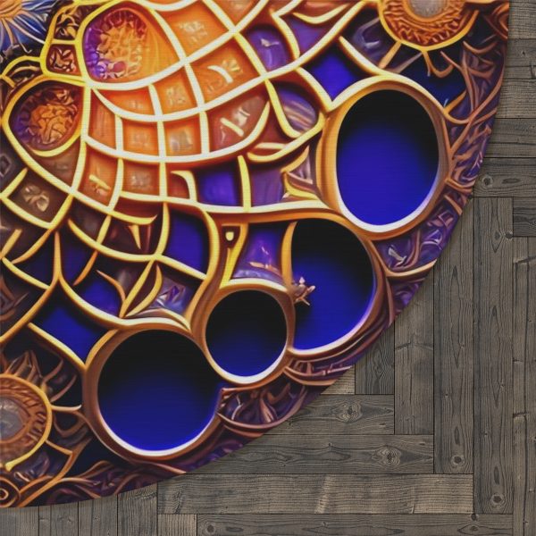 Wanderlust Woven Circular Area Rug: A Globe-Trotter’s Dream at Your Feet! 🌍✈️