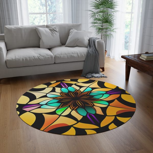 Paintbrush Passion Round Area Rug đ¨ Drench Your Feet in Artistic Masterpiece! đ