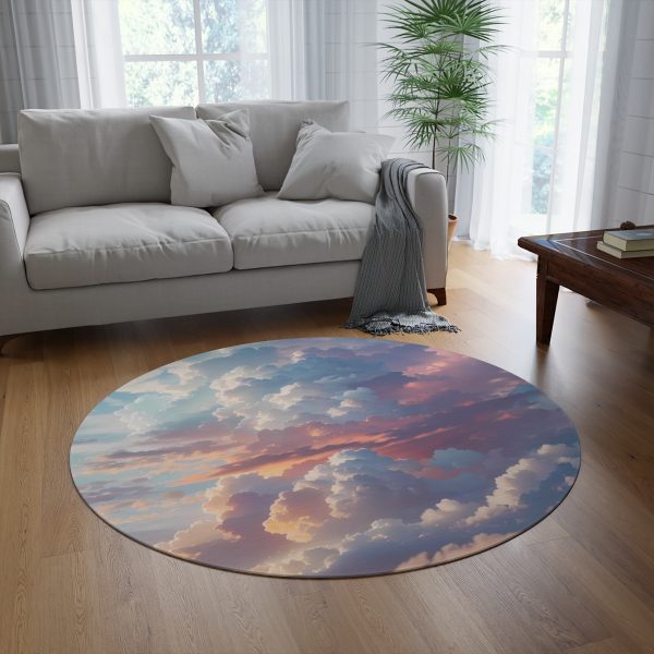 Head in the Clouds Round Area Rug 🌤️ Where Every Step Inspires Dreams