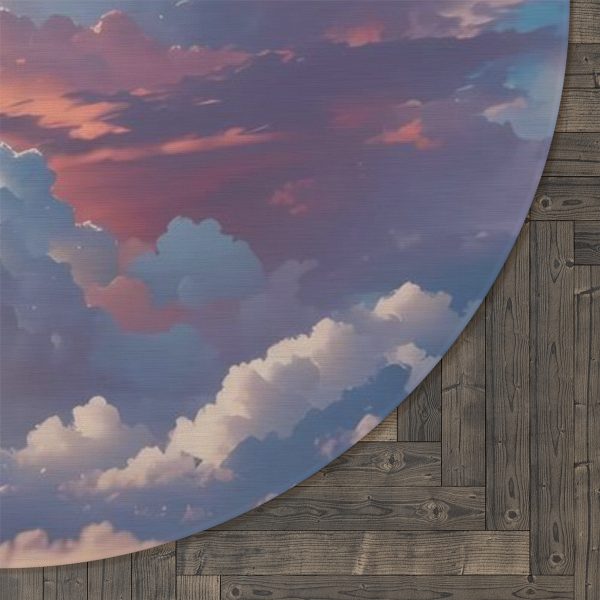 Head in the Clouds Round Area Rug 🌤️ Where Every Step Inspires Dreams