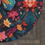 Butterfly Brilliance Round Area Rug: Mandala Madness Meets Winged Wonder! 🦋🎨