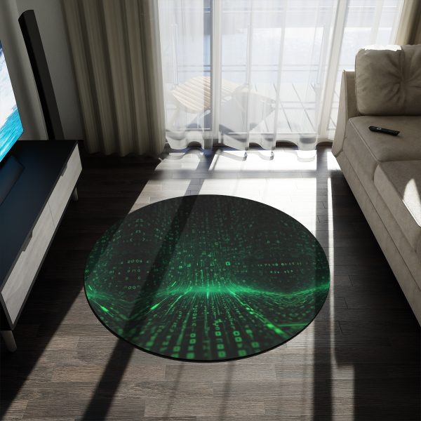 Digital Matrix Dreamscape Area Rug🌐 Dive into the Pixelated Paradox