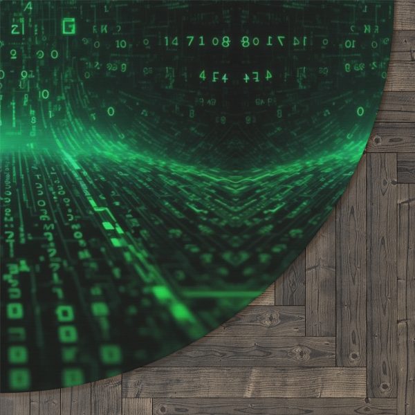 Digital Matrix Dreamscape Area Rug🌐 Dive into the Pixelated Paradox