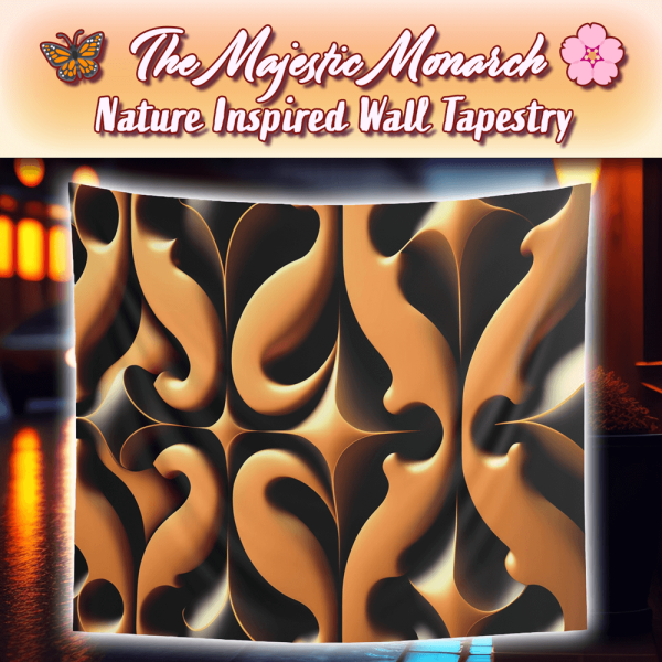 🦋 The Majestic Monarch 🌸 Nature Inspired Wall Tapestry